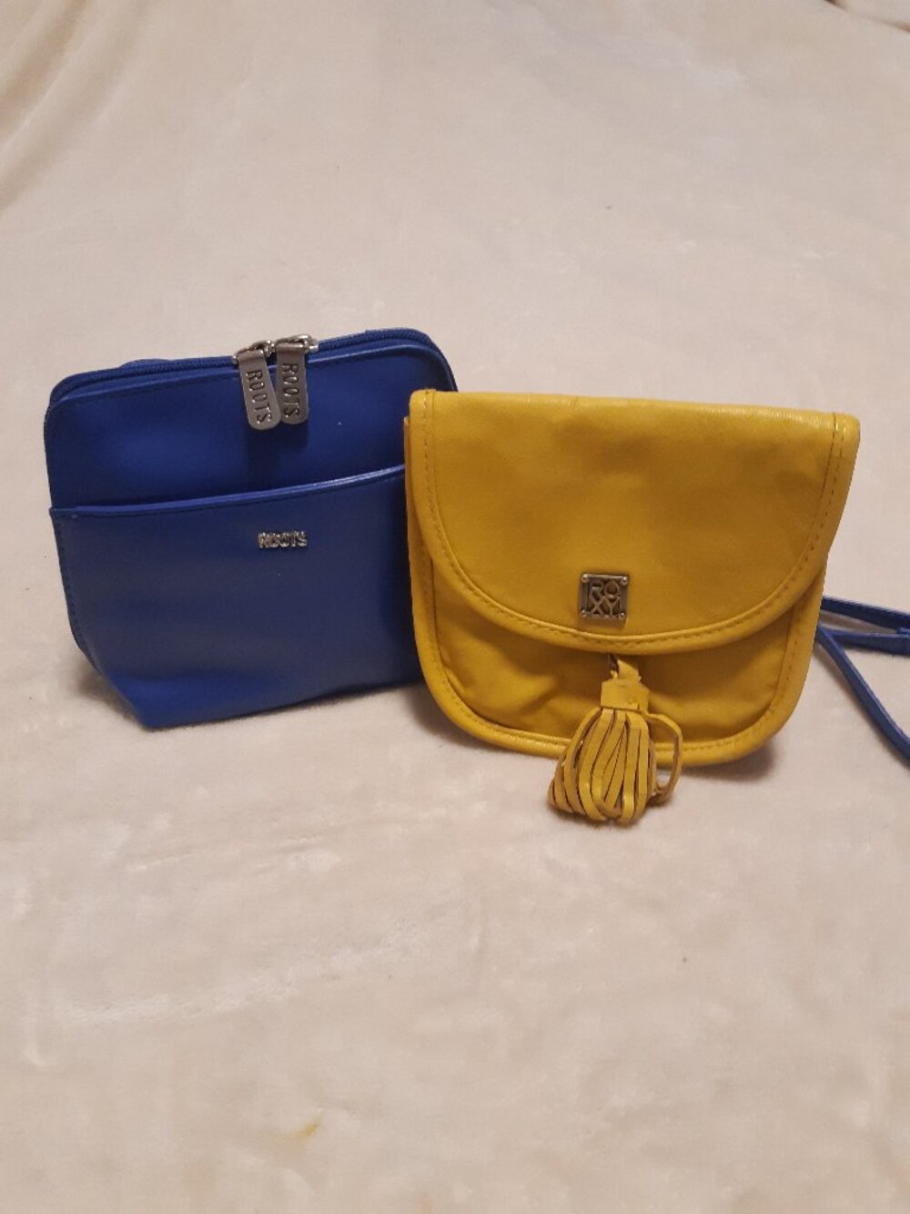 Bundle Vintage Roots Royal Blue Crossbody Bag & Roxy Mustard Yellow Tassel Bag